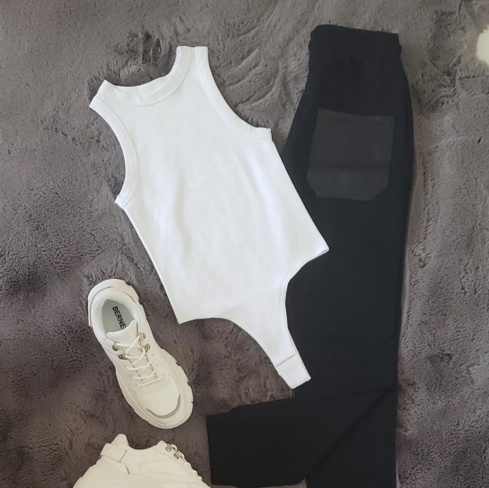 KESSLEY Fashion Black Jogger Pants Size: Various